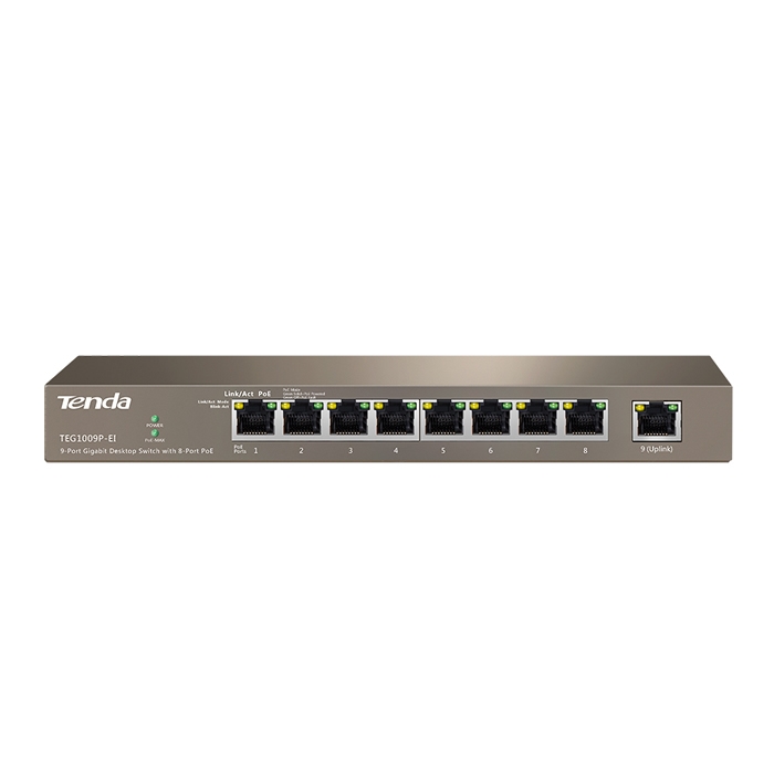 TEF1105P-4-63W is a 5-port 10/100Mbps unmanaged switch that requires no configuration and provides 4 PoE ports. It can automatically detect and supply power to all IEEE 802.3af/at-compliant Powered Devices (PDs).